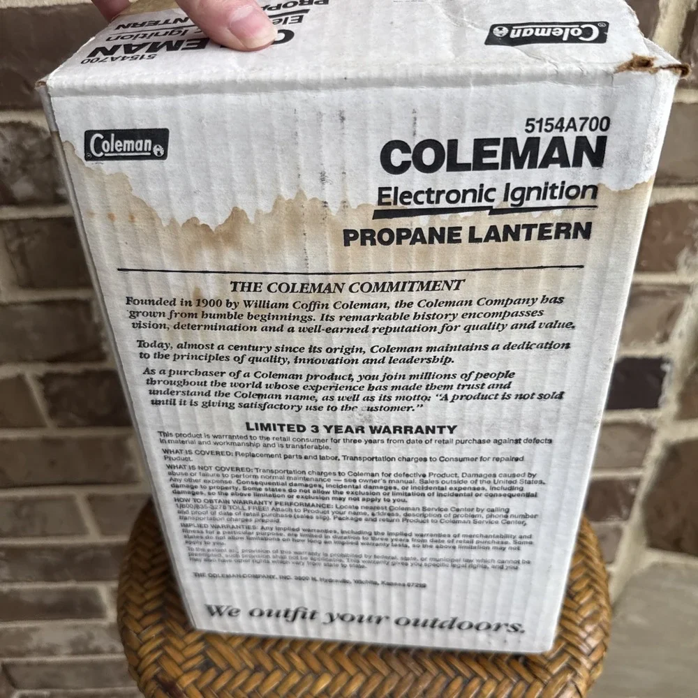 Vintage Coleman Lantern Electronic Ignition Propane Camping Model 5154A700